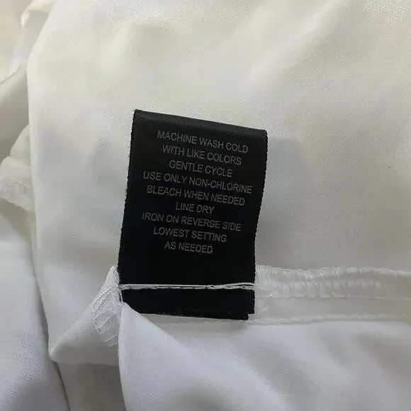 Trixxi Women's Size Small White Floral Long Sleeve V Neck Faux Wrap Dress - Picture 14 of 14